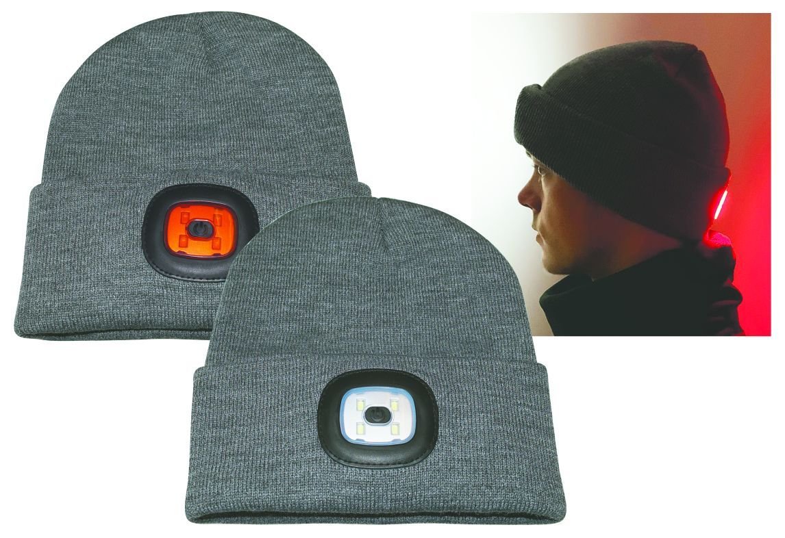 Ryom strikhue med lys Rød og hvid VINTER 2020/2021 Toftegaardens